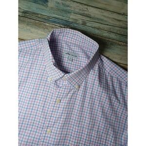 Peter Millar Men's XL Long Sleeve Shirt Button-Up, Plaid